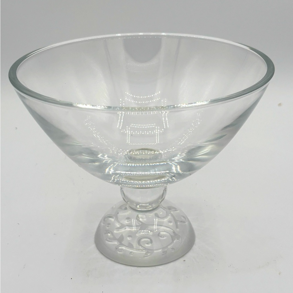 Vintage Crystal D'Arques-Durand Organdi 5 ½” Footed Bowl EUC